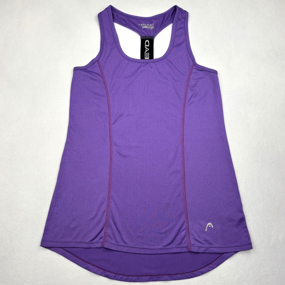 HEAD Tank Top Womens XS Purple Racerback Tennis Running Athletic Performance Top